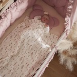 Milutki kocyk otulacz bawełniany WAFELEK KWIATOWE ECHO 90x70 