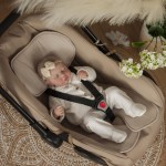 Bawełniana wkładka ANTYPOTOWA do fotelika samochodowego BAWEŁNA jak LEN lub MUŚLIN BEŻ 