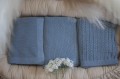 Mięciutki Kocyk Tkany BAMBUSOWY 100x85 BLUE JEANS wzór RYŻYK 100% przędza bambusowa.jpg