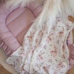 Milutki kocyk otulacz bawełniany WAFELEK PANI KRÓLIK 90x70   