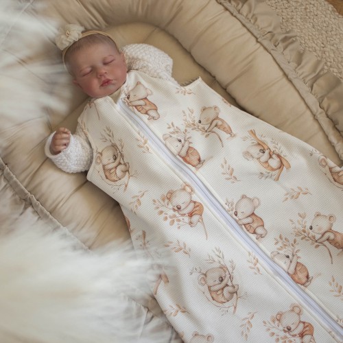 Śpiworek LETNI do spania 0-6 miesięcy KOALOWY ZAKĄTEK TOG 0,5 bez wypełnienia podwójny suwak