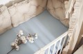 Prześcieradło JERSEY z gumką do łóżeczka 120x60 BABY BLUE