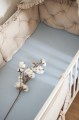 Prześcieradło JERSEY z gumką do łóżeczka 120x60 BABY BLUE