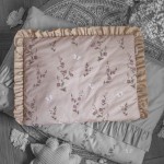 PODUSZKA do łóżeczka z wypełnieniem z falbankami ZACZAROWANY OGRÓD