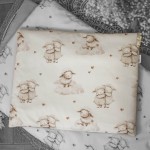 PODUSZKA BASIC do łóżeczka z wypełnieniem PREMIUM ZAKOCHANE OWIECZKI + BEŻ 