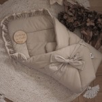 Rożek - mata 2w1 BOHO BEŻ z kuleczkami