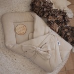 Rożek - mata 2w1 MUŚLIN ORGANICZNY basic BEŻOWY
