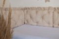Ochraniacz pikowany 3 panele 30x60 cm do łóżeczka 120x60 z falbankami BEŻ  4