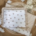 ZESTAW wyposażenie do łóżeczka 7 elementów MISIE + BEŻ 2