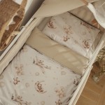 Kołderka z poduszką BASIC do łóżeczka z wypełnieniem PREMIUM PODNIEBNE SNY+ BEŻ 