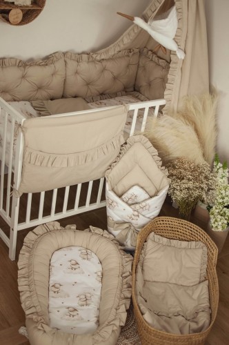 Wyprawka dla niemowlaka 12 elementów PREMIUM ZAKOCHANE OWIECZKI+ BEŻ