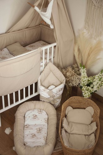 Wyprawka dla noworodka 10 elementów ZAKOCHANE OWIECZKI+ BEŻ