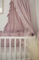 Ochraniacz pikowany 3 panele 30x60 cm do łóżeczka 120x60 z falbankami BRUDNY RÓŻ 7