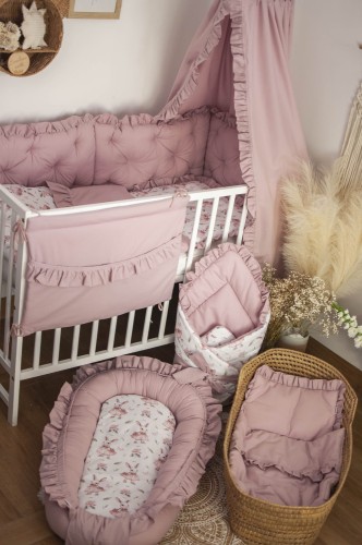 Wyprawka dla niemowlaka 12 elementów PREMIUM PANI KRÓLIK + BRUDNY RÓŻ