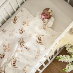 Milutki kocyk otulacz bawełniany WAFELEK PODNIEBNE SNY 90x70  